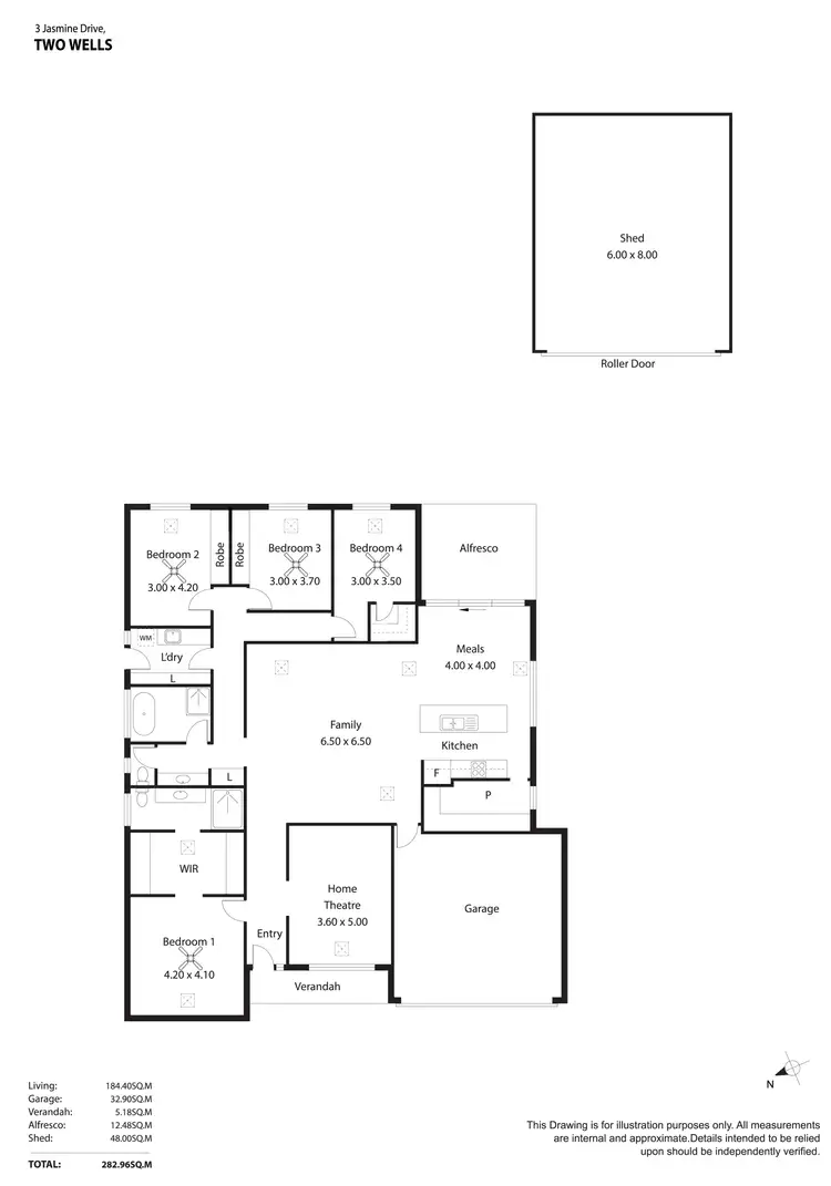 Floorplan of Homely house listing, 3 Jasmine Drive, Two Wells SA 5501