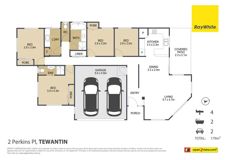 Floorplan of Homely house listing, 2 Perkins Place, Tewantin QLD 4565