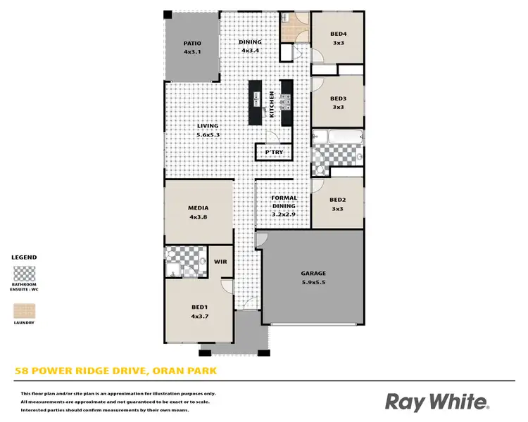 Floorplan of Homely house listing, 58 Power Ridge, Oran Park NSW 2570