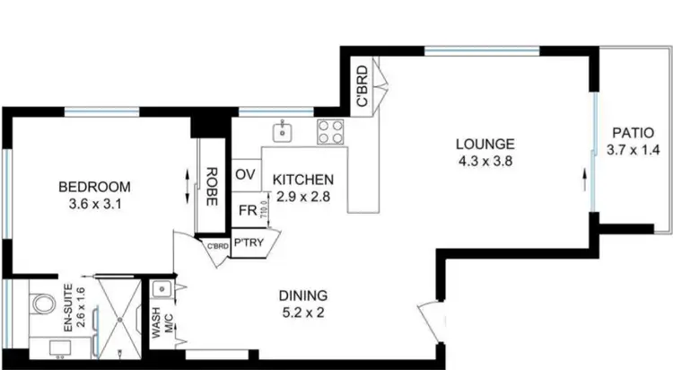 Floorplan of Homely unit listing, 6/26 Albatross Avenue, Mermaid Beach QLD 4218