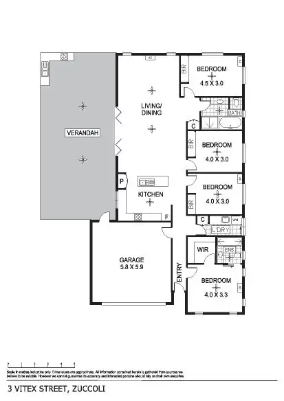 Floorplan of Homely house listing, 3 Vitex Street, Zuccoli NT 832