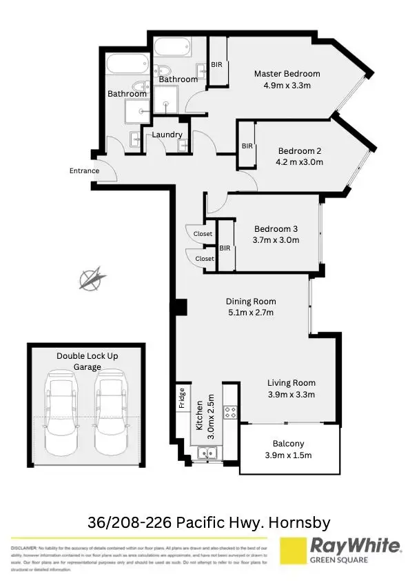 Floorplan of Homely apartment listing, 36/208-226 Pacific Highway, Hornsby NSW 2077