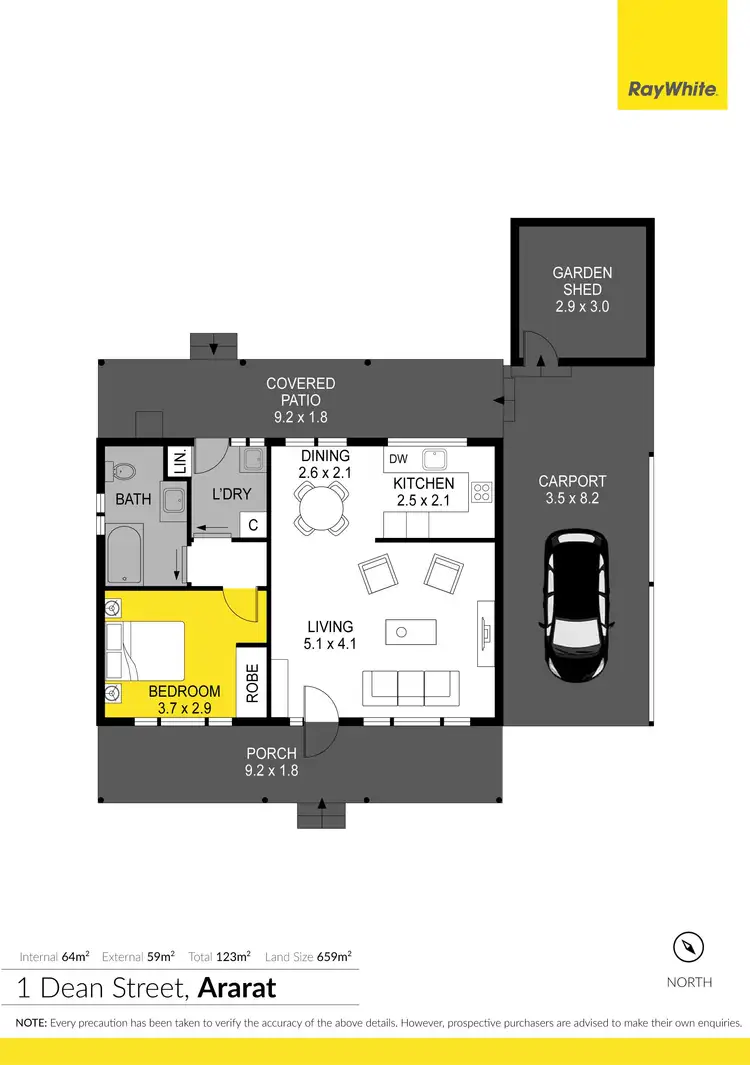 Floorplan of Homely house listing, 1 Dean Street, Ararat VIC 3377