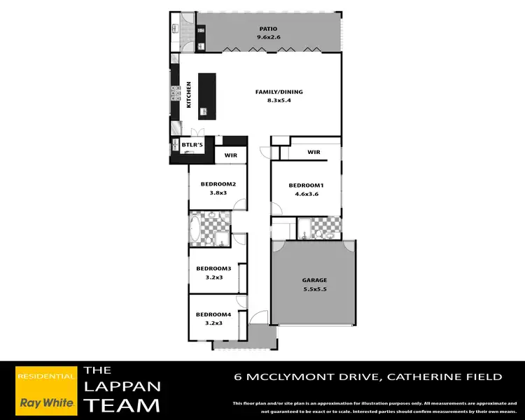 Floorplan of Homely house listing, 6 Mcclymont Drive, Catherine Field NSW 2557