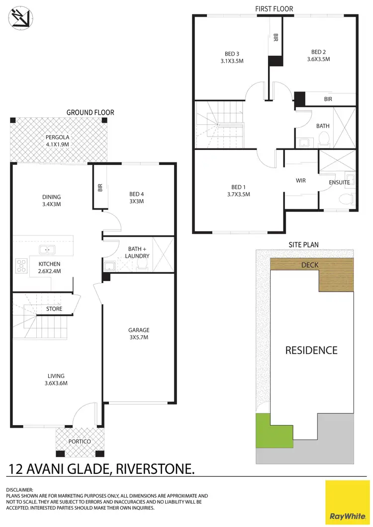 Floorplan of Homely townhouse listing, 12 Avani Glade, Riverstone NSW 2765