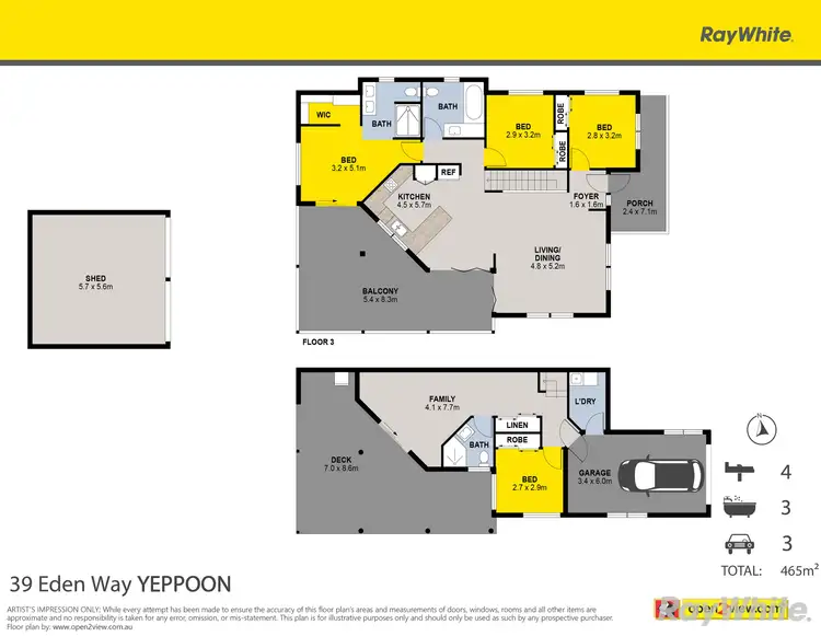 Floorplan of Homely house listing, 39 Eden Way, Yeppoon QLD 4703