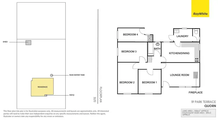 Floorplan of Homely house listing, 19 Park Terrace, Quorn SA 5433