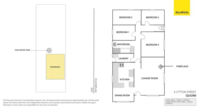 Floorplan of Homely house listing, 3 Lytton Street, Quorn SA 5433