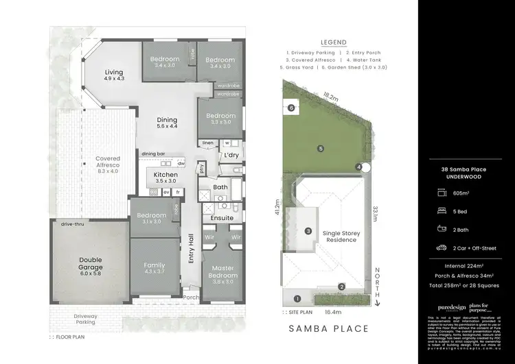 Floorplan of Homely house listing, 38 Samba Place, Underwood QLD 4119