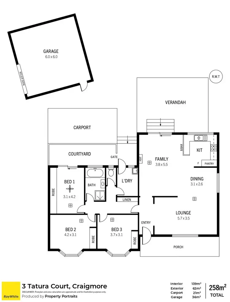 Floorplan of Homely house listing, 3 Tatura Court, Craigmore SA 5114