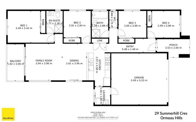Floorplan of Homely house listing, 29 Summerhill Crescent, Ormeau Hills QLD 4208
