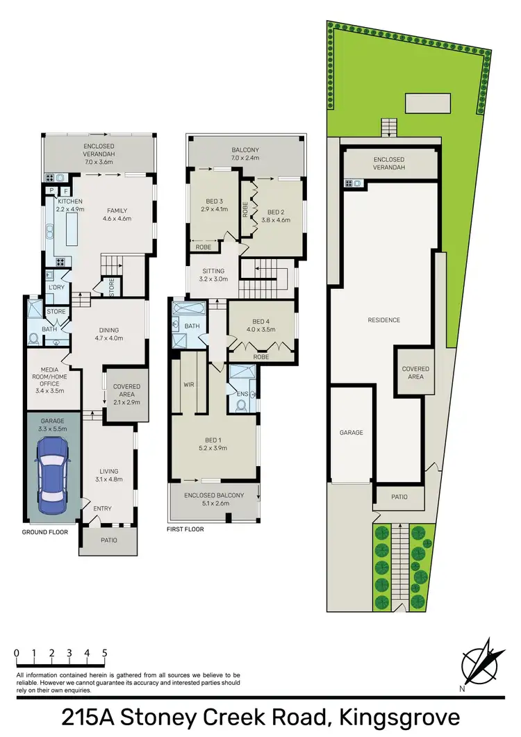 Floorplan of Homely semi-detached listing, 215A Stoney Creek Road, Kingsgrove NSW 2208