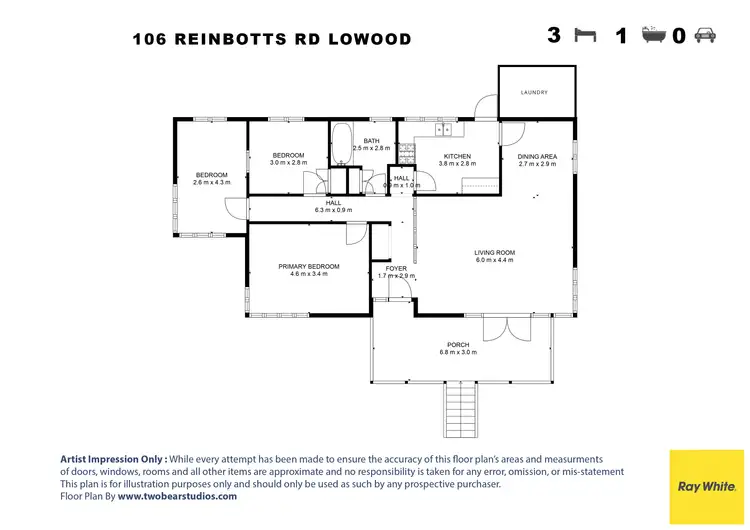 Floorplan of Homely house listing, 106 Reinbotts Road, Lowood QLD 4311