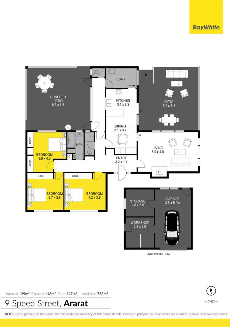Floorplan of Homely house listing, 9 Speed Street, Ararat VIC 3377