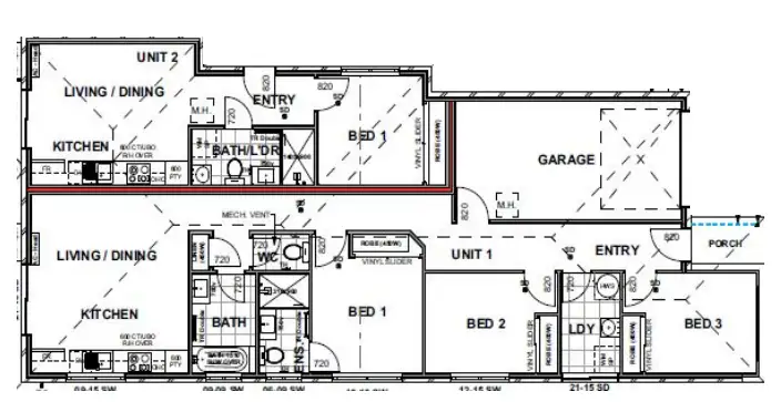 Floorplan of Homely semi-detached listing, 30A Radiant Circuit, Morayfield QLD 4506