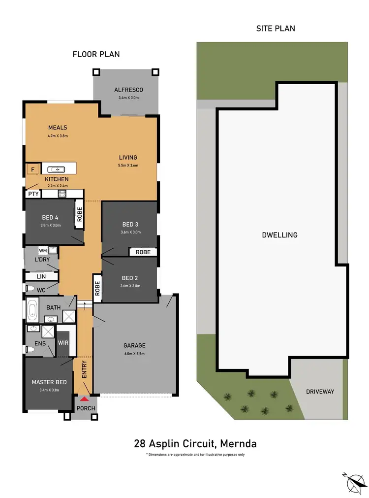 Floorplan of Homely house listing, 28 Asplin Circuit, Mernda VIC 3754