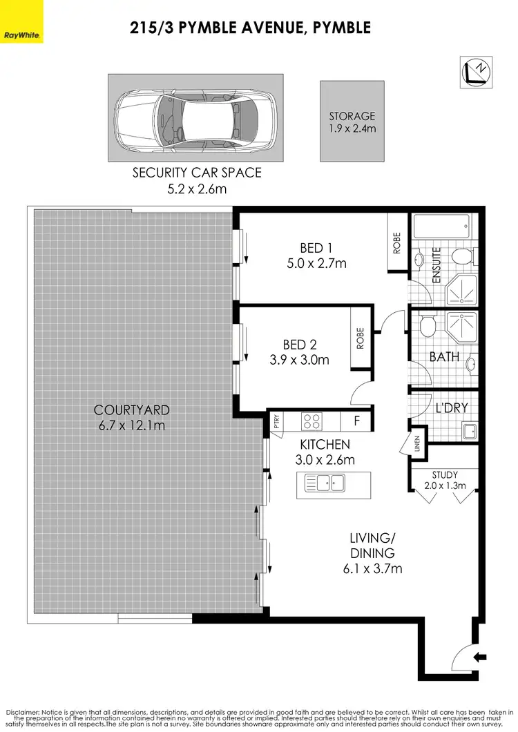 Floorplan of Homely apartment listing, 215/3 Pymble Avenue, Pymble NSW 2073