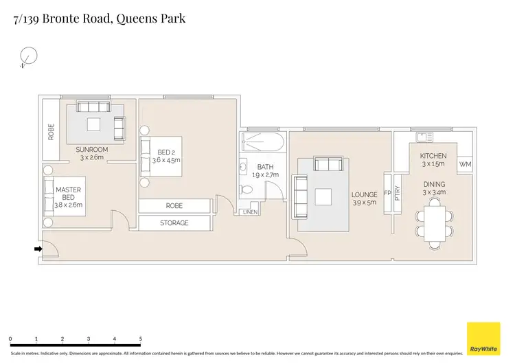 Floorplan of Homely apartment listing, 7/139 Bronte Road, Queens Park NSW 2022