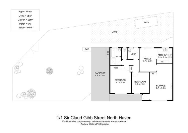 Floorplan of Homely house listing, 1/1 Sir Claud Gibb Street, North Haven SA 5018