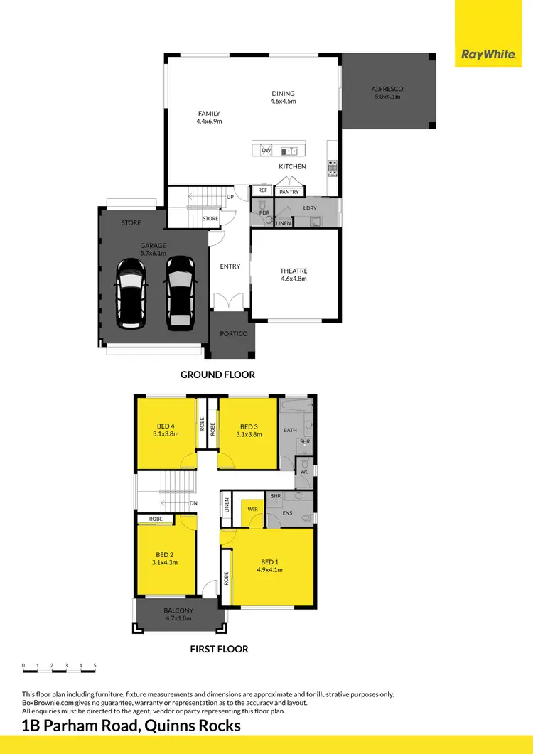 Floorplan of Homely house listing, 1B Parham Road, Quinns Rocks WA 6030