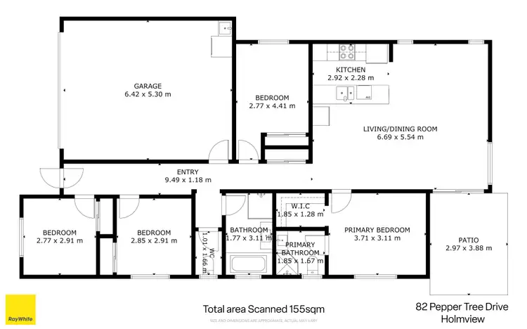 Floorplan of Homely house listing, 82 Pepper Tree Drive, Holmview QLD 4207