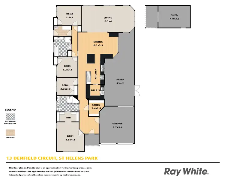 Floorplan of Homely house listing, 13 Denfield Circuit, St Helens Park NSW 2560