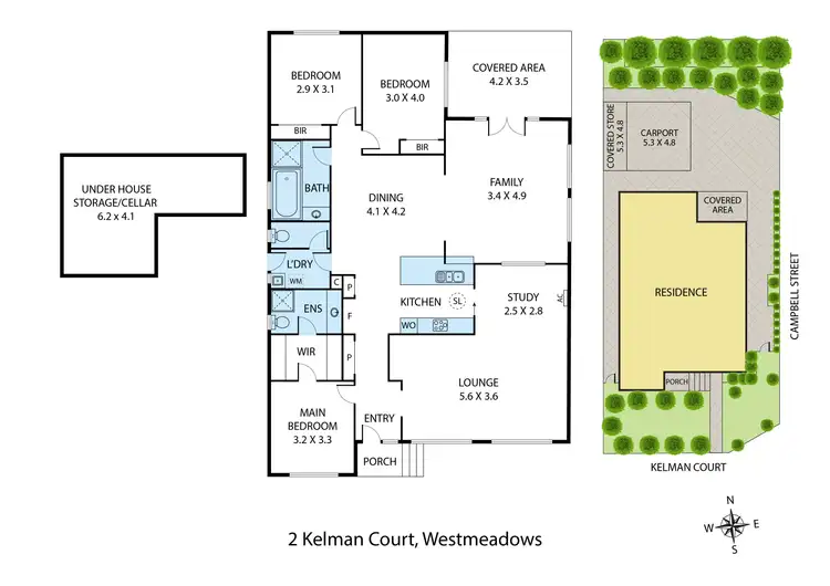 Floorplan of Homely house listing, 2 Kelman Court, Westmeadows VIC 3049