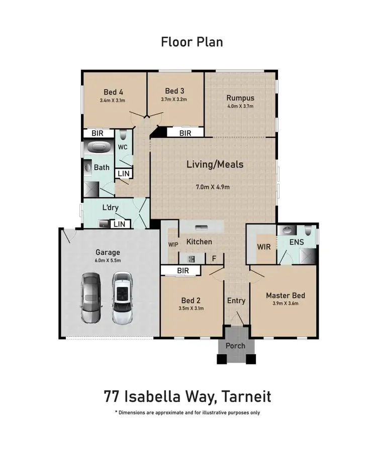 Floorplan of Homely house listing, 77 Isabella Way, Tarneit VIC 3029