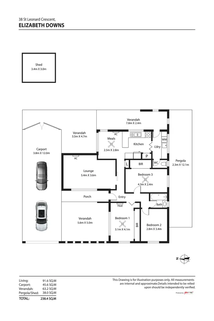 Floorplan of Homely house listing, 38 St Leonard Crescent, Elizabeth Downs SA 5113