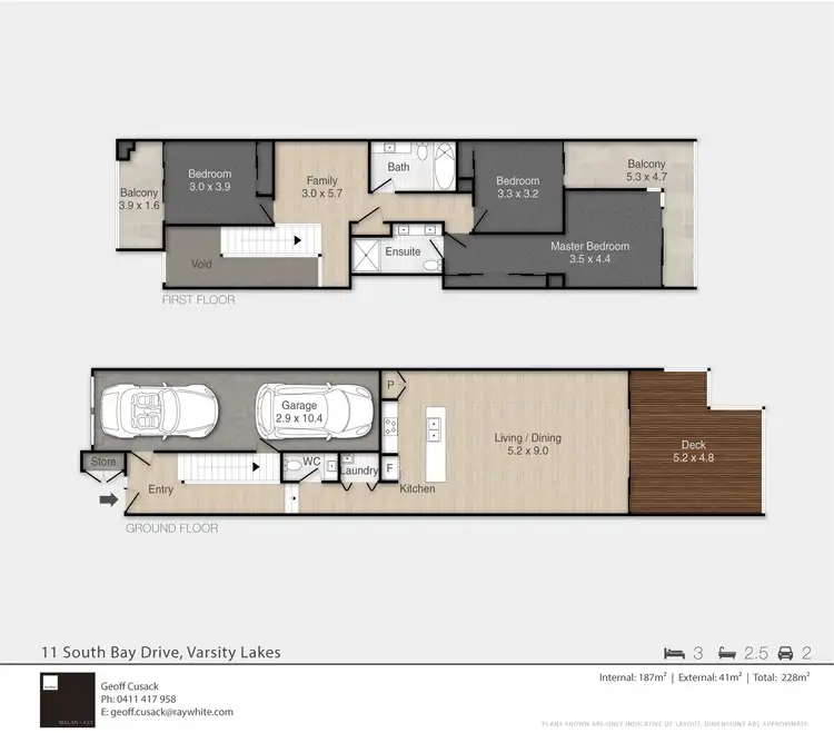 Floorplan of Homely townhouse listing, 11 South Bay Drive, Varsity Lakes QLD 4227