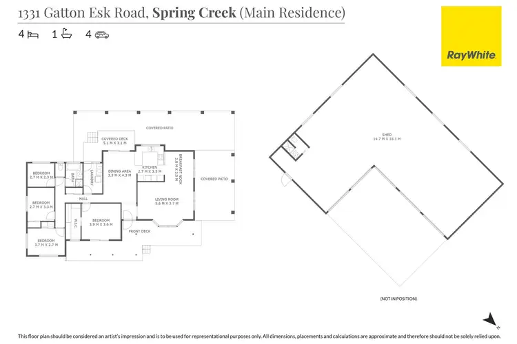 Floorplan of Homely rural property listing, 1331 Gatton Esk Road, Spring Creek QLD 4343