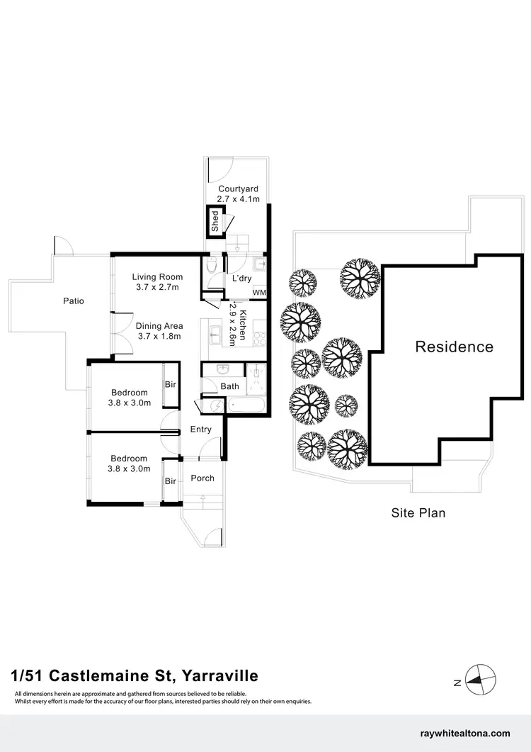 Floorplan of Homely unit listing, 1/51 Castlemaine Street, Yarraville VIC 3013