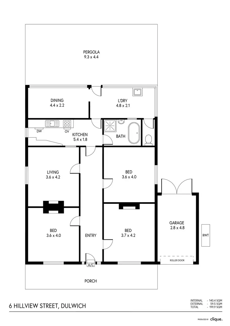 Floorplan of Homely house listing, 6 Hillview Street, Dulwich SA 5065