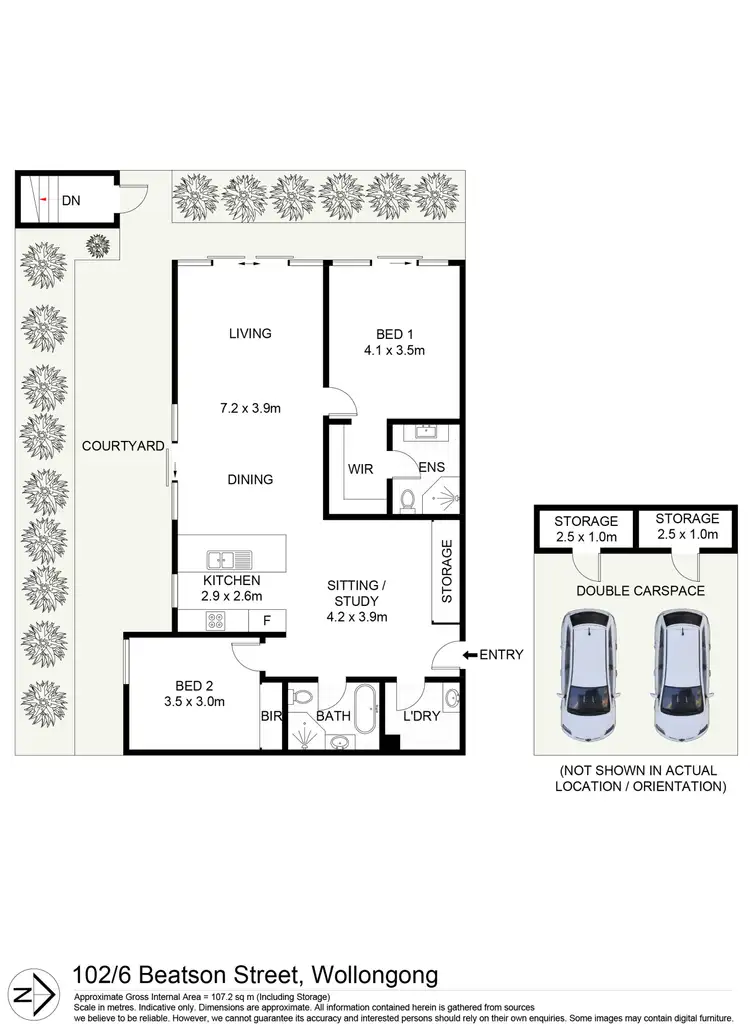 Floorplan of Homely apartment listing, 102/6 Beatson Street, Wollongong NSW 2500