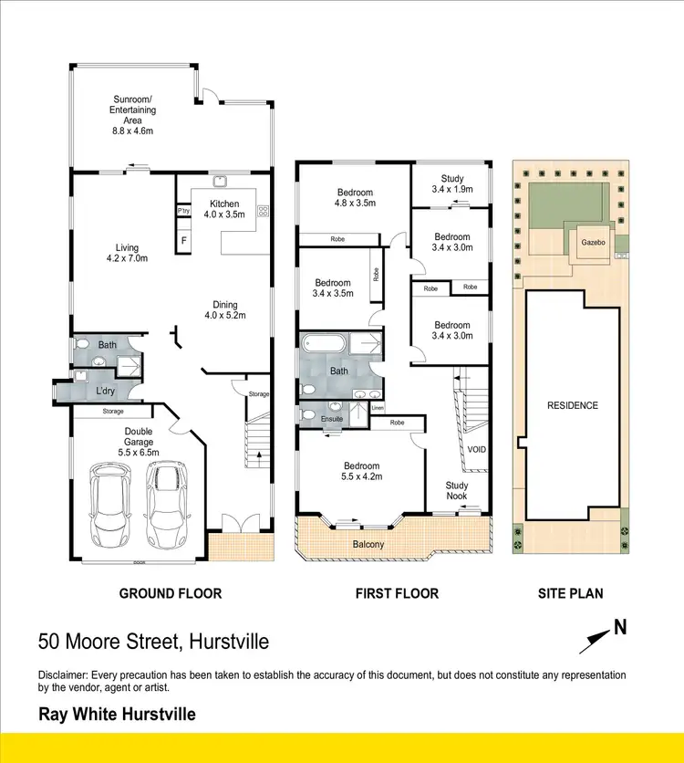 Floorplan of Homely house listing, 50 Moore Street, Hurstville NSW 2220