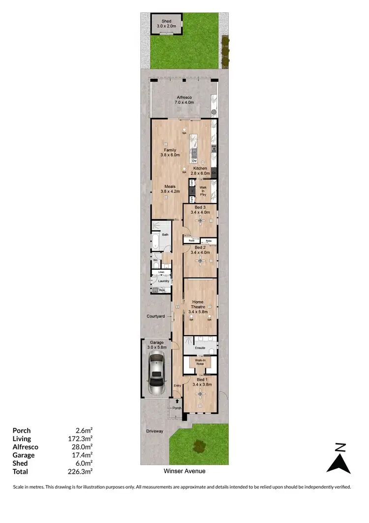 Floorplan of Homely house listing, 7A Winser Avenue, Seaton SA 5023