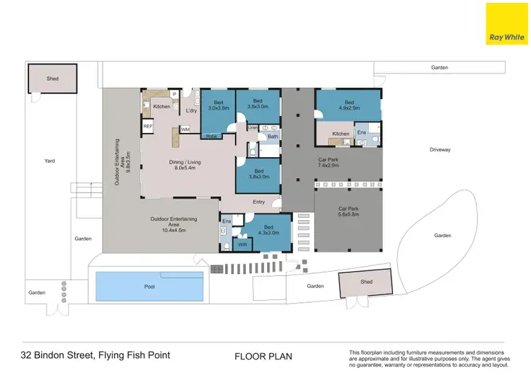 Floorplan of Homely house listing, 32 Bindon Street, Flying Fish Point QLD 4860