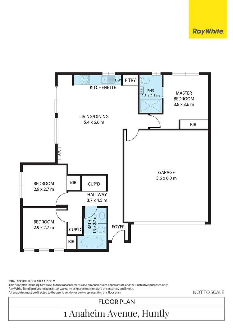 Floorplan of Homely house listing, 1 Anaheim Avenue, Huntly VIC 3551