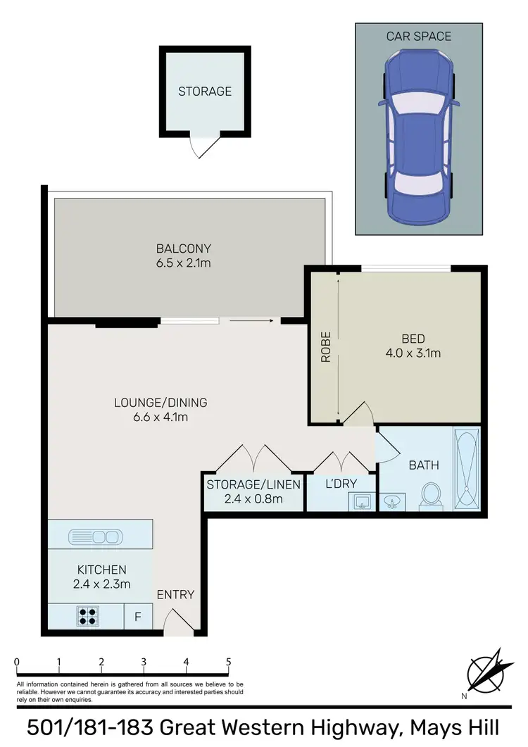 Floorplan of Homely apartment listing, 501/181-183 Great Western Highway, Mays Hill NSW 2145