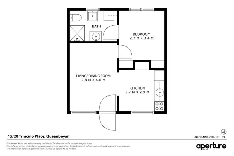 Floorplan of Homely apartment listing, 15/20 Trinculo Place, Queanbeyan East NSW 2620