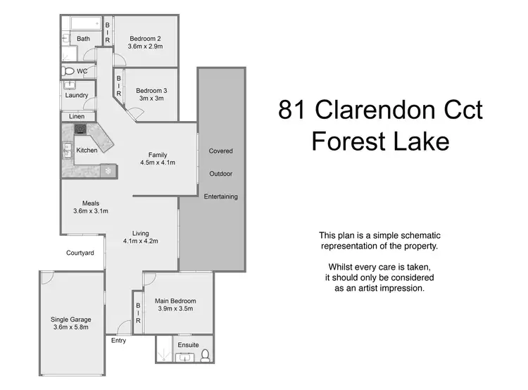 Floorplan of Homely house listing, 81 Clarendon Circuit, Forest Lake QLD 4078