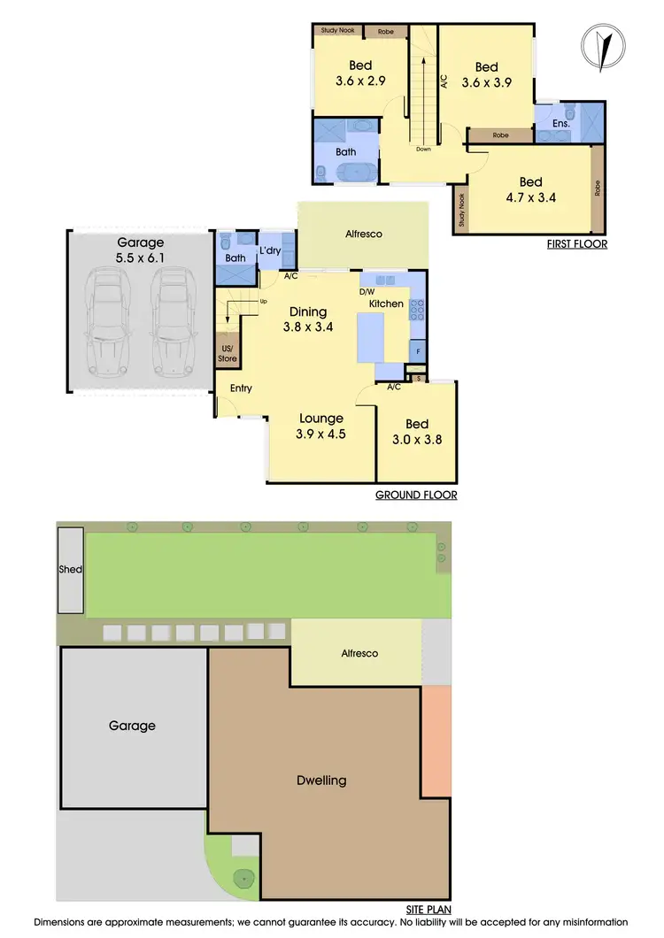 Floorplan of Homely townhouse listing, 2/32 Alice Street, Clayton VIC 3168