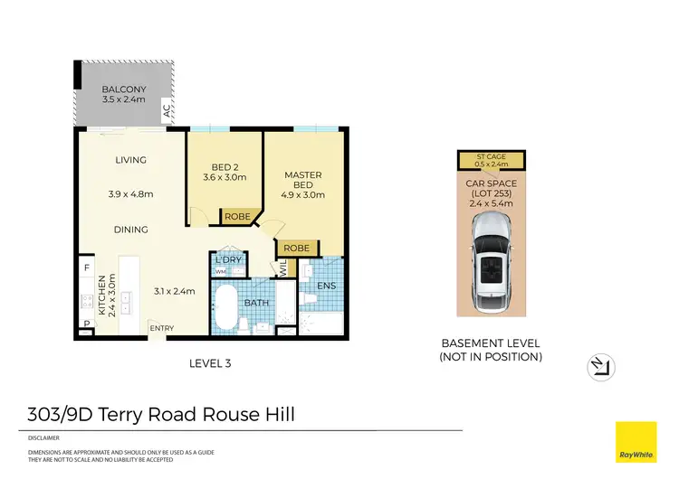 Floorplan of Homely apartment listing, 303/9D Terry Road, Rouse Hill NSW 2155