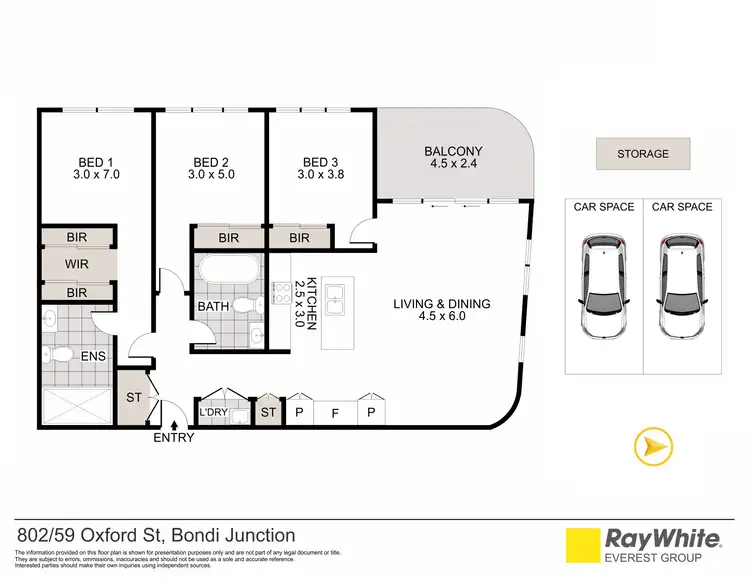 Floorplan of Homely apartment listing, 802/59 Oxford Street, Bondi Junction NSW 2022