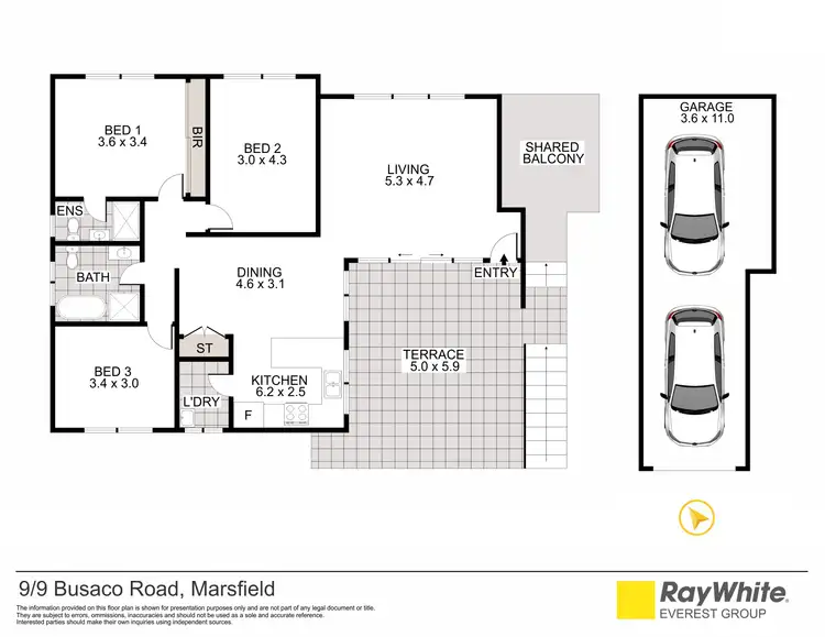 Floorplan of Homely townhouse listing, 9/9 Busaco Road, Marsfield NSW 2122