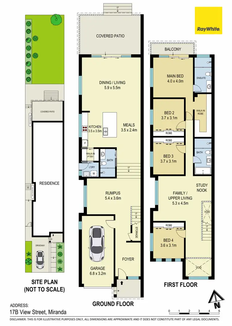 Floorplan of Homely semi-detached listing, 17B View Street, Miranda NSW 2228