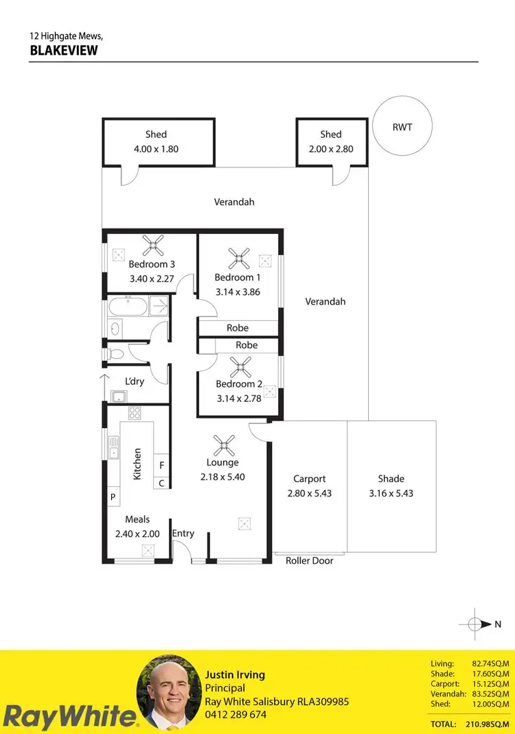 Floorplan of Homely house listing, 12 Highgate Mews, Blakeview SA 5114