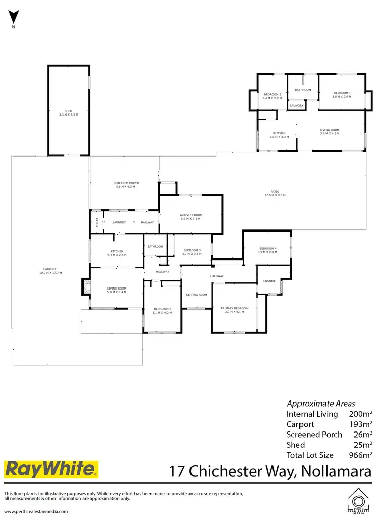 Floorplan of Homely house listing, 17 Chichester Way, Nollamara WA 6061