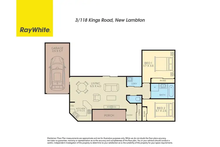 Floorplan of Homely unit listing, 3/118 Kings Road, New Lambton NSW 2305