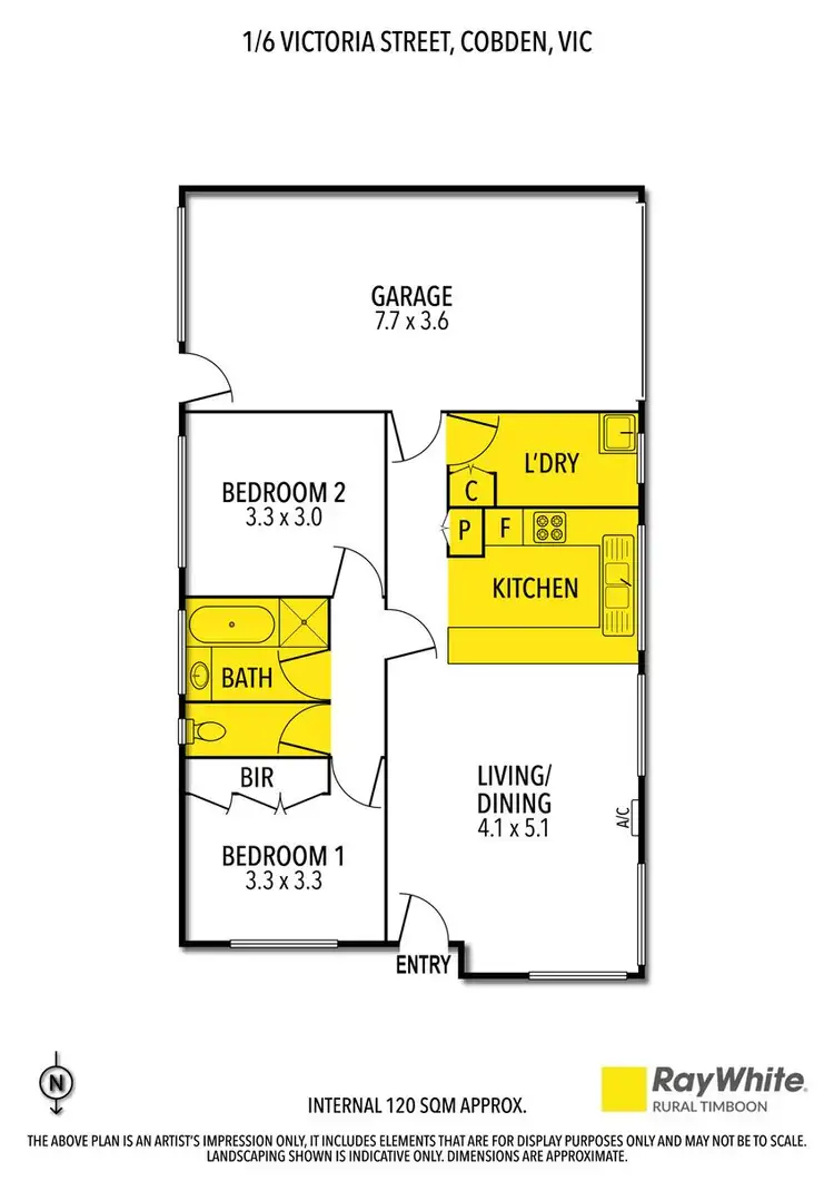 Floorplan of Homely unit listing, 1/6 Victoria Street, Cobden VIC 3266